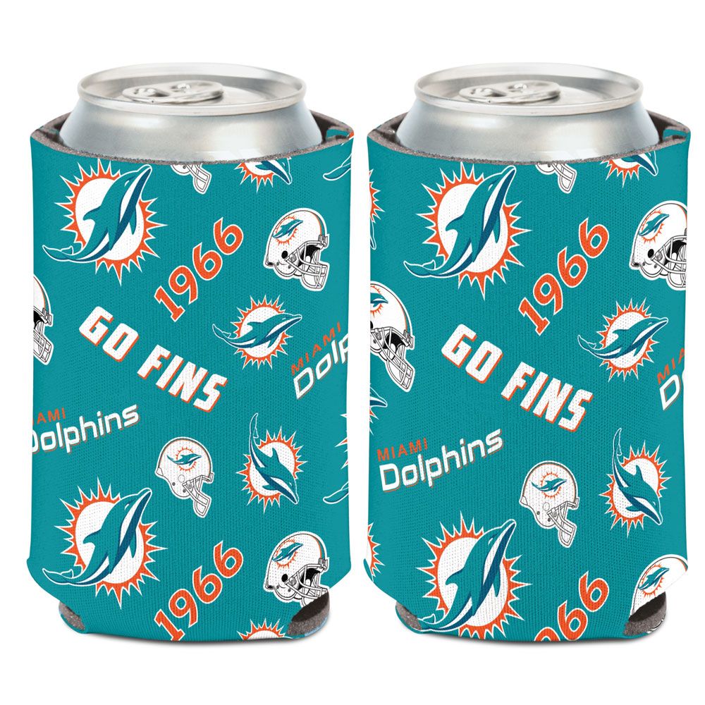 Miami Dolphins Can Cooler Scatterprint Design