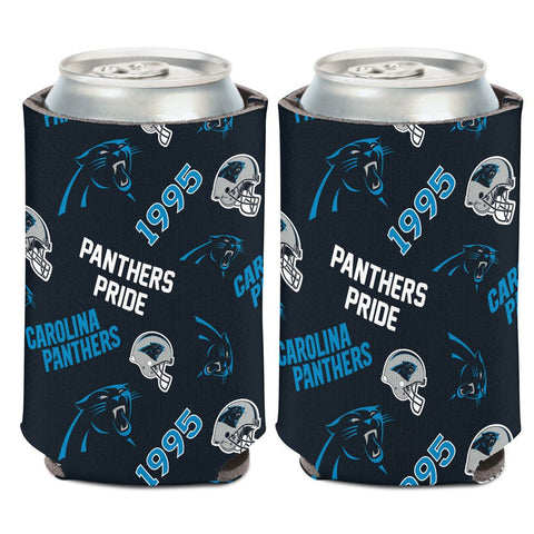 Carolina Panthers Can Cooler Scatterprint Design