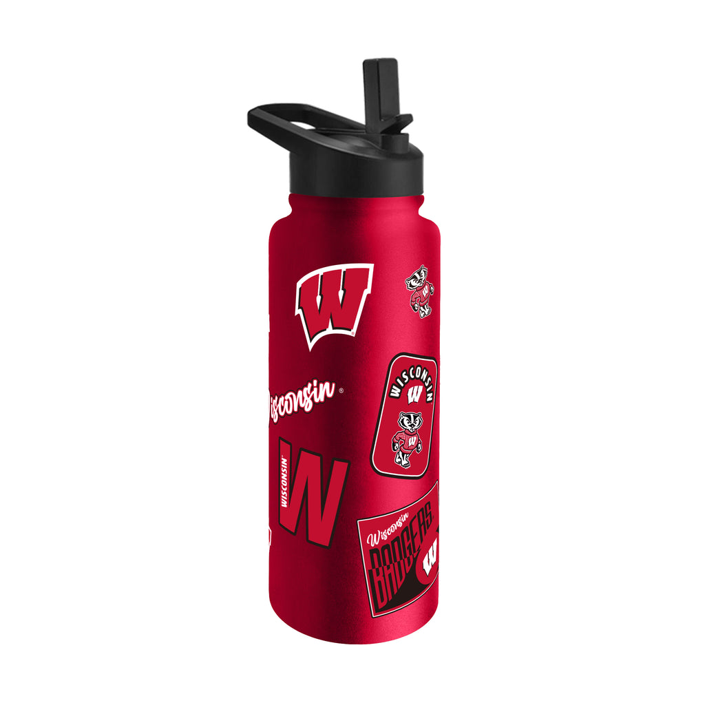 Wisconsin Badgers Quencher Bottle 34oz Stainless Steel Dreamweave