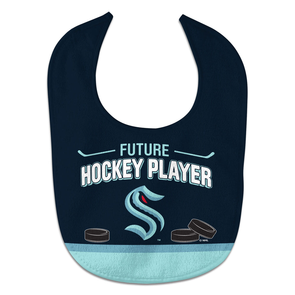 Seattle Kraken Baby Bib All Pro Style Future Hockey Player Design
