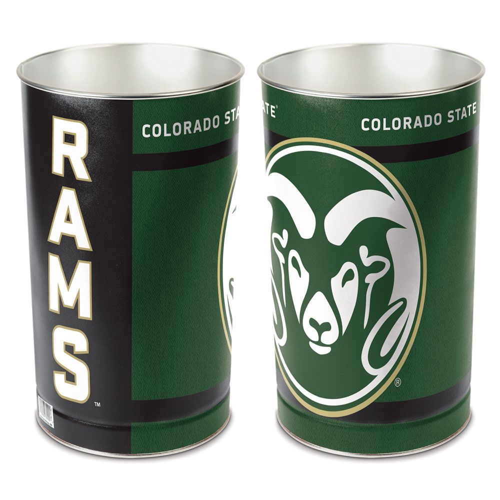 Colorado State Rams Wastebasket 15 Inch Periodic Restock