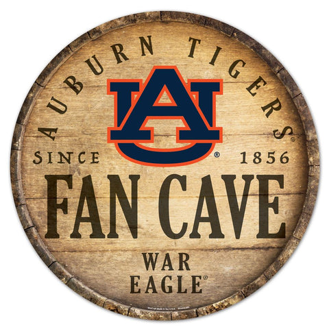 Auburn Tigers Sign Wood 14 Inch Round Barrel Top Design Special Order