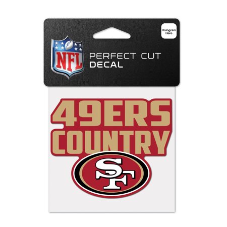 San Francisco 49ers Decal 4x4 Perfect Cut Color Slogan