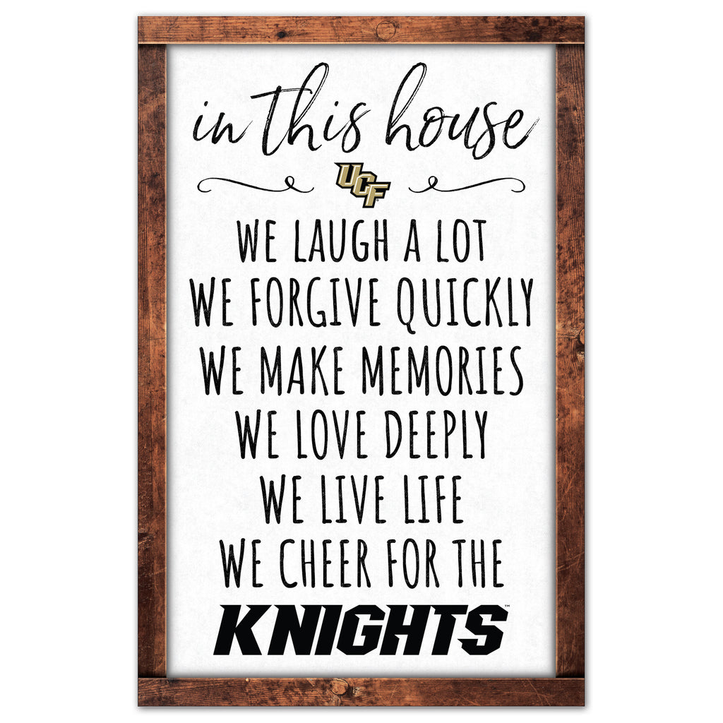 Central Florida Knights Sign 11x17 Wood In This House