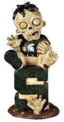 Michigan State Spartans Zombie Figurine On Logo w/Football