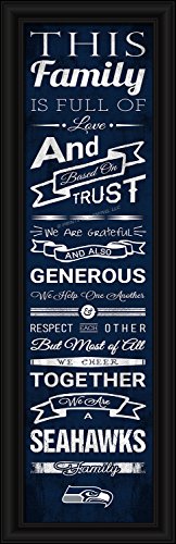 Seattle Seahawks Print 8x24 Family Cheer Style