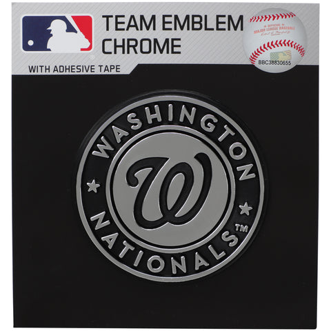 Washington Nationals Auto Emblem Silver Chrome
