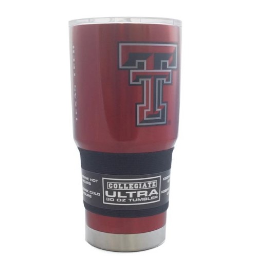 Texas Tech Red Raiders Travel Tumbler 30oz Ultra Red