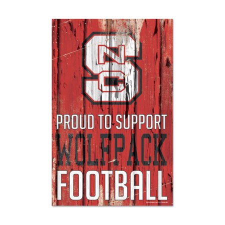 North Carolina State Wolfpack Sign 11x17 Wood Proud to Support Design