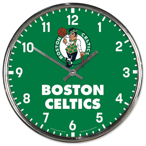 Boston Celtics Clock Round Wall Style Chrome Periodic Restock