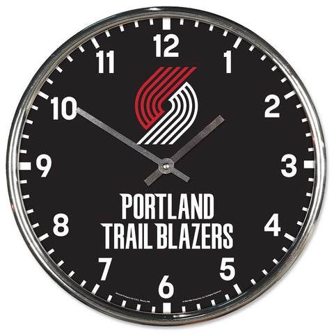 Portland Trail Blazers Clock Round Wall Style Chrome Periodic Restock