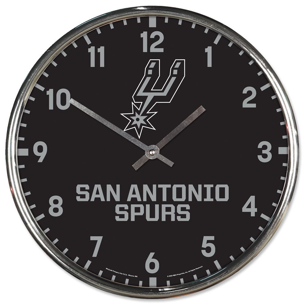 San Antonio Spurs Round Chrome Wall Clock Periodic Restock