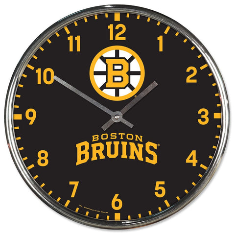 Boston Bruins Round Chrome Wall Clock Periodic Restock