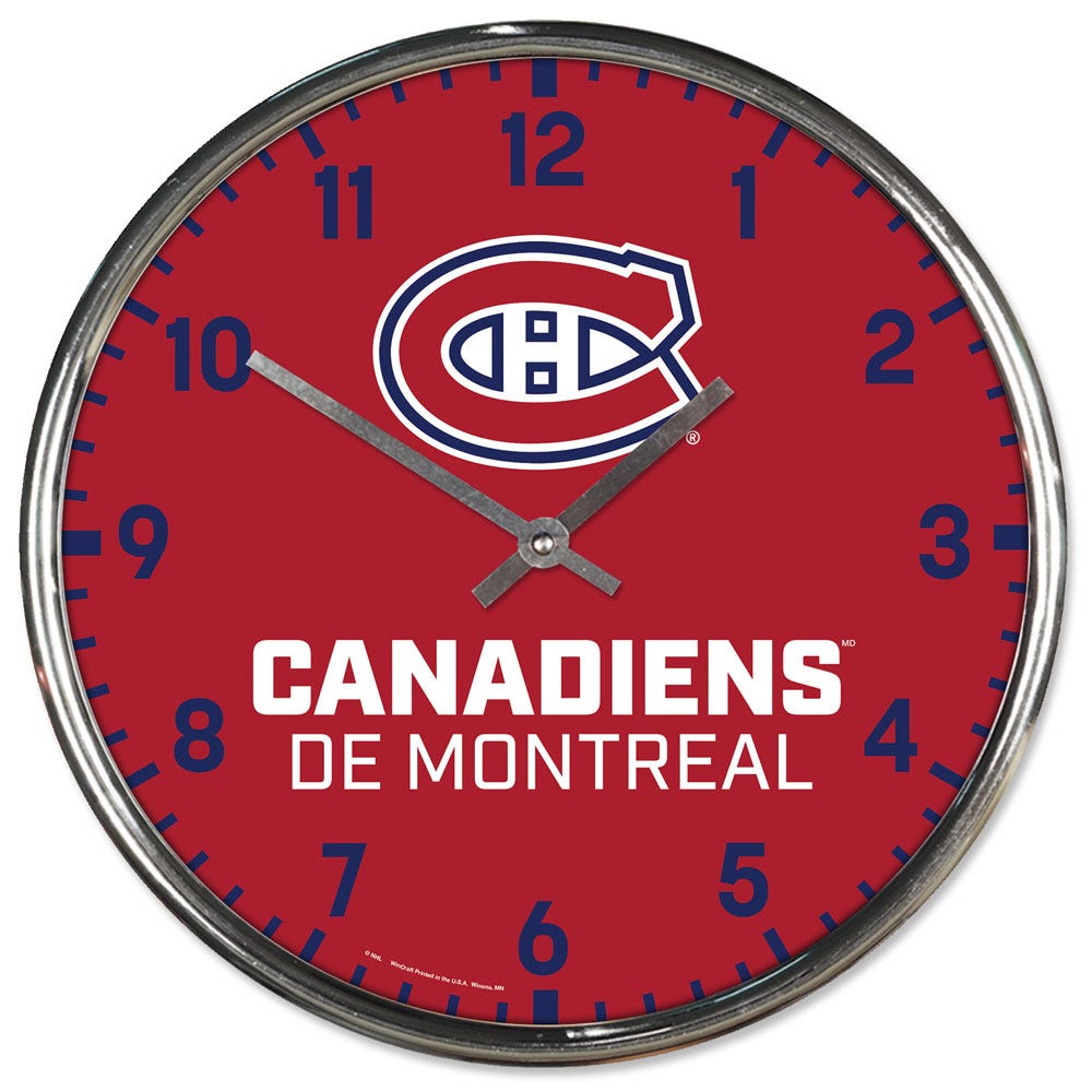 Montreal Canadiens Round Chrome Wall Clock Periodic Restock