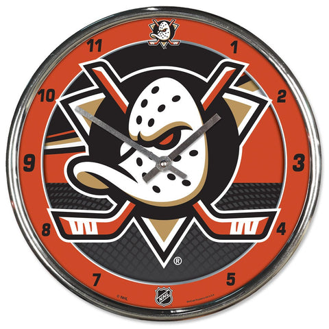 Anaheim Mighty Ducks Clock Round Wall Style Chrome Periodic Restock
