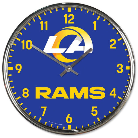 Los Angeles Rams Round Chrome Wall Clock Periodic Restock