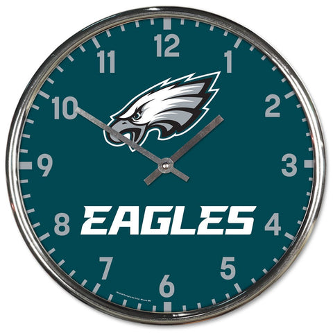 Philadelphia Eagles Round Chrome Wall Clock Periodic Restock