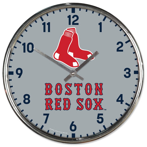 Boston Red Sox Round Chrome Wall Clock Periodic Restock