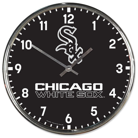Chicago White Sox Round Chrome Wall Clock Periodic Restock