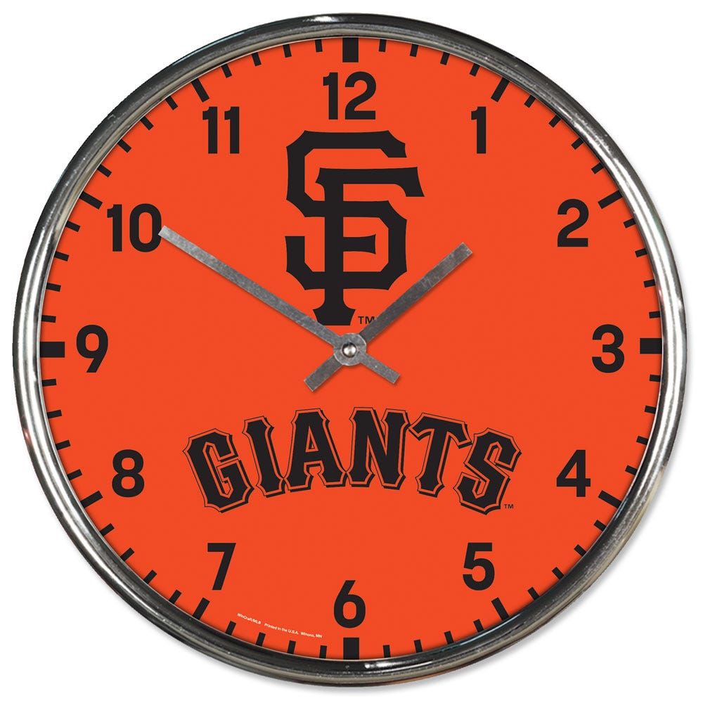 San Francisco Giants Round Chrome Wall Clock Periodic Restock