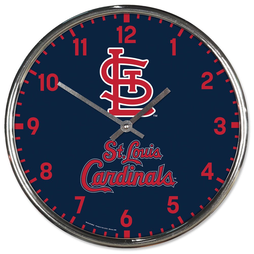 St. Louis Cardinals Round Chrome Wall Clock Periodic Restock