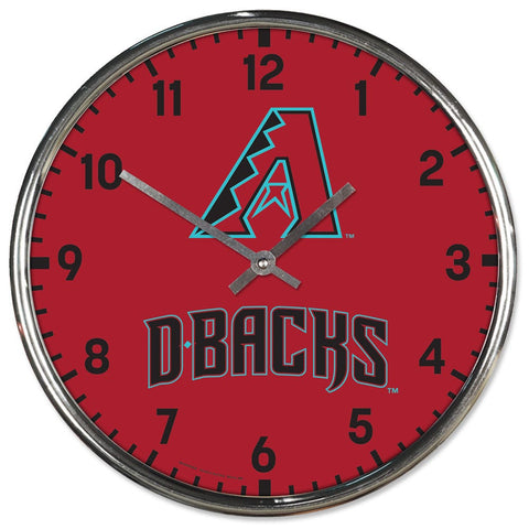 Arizona Diamondbacks Clock Round Wall Style Chrome Periodic Restock