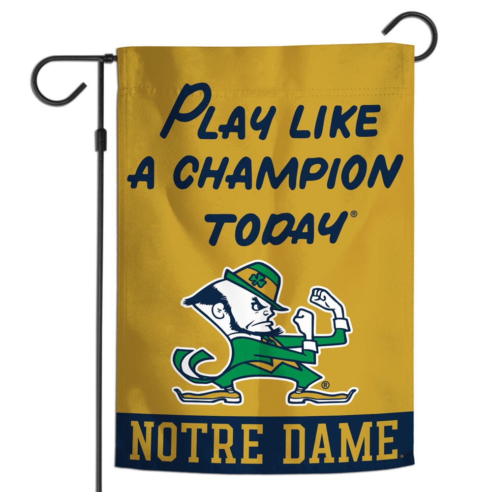 Notre Dame Fighting Irish Flag 12x18 Garden Style 1 Sided PLACT