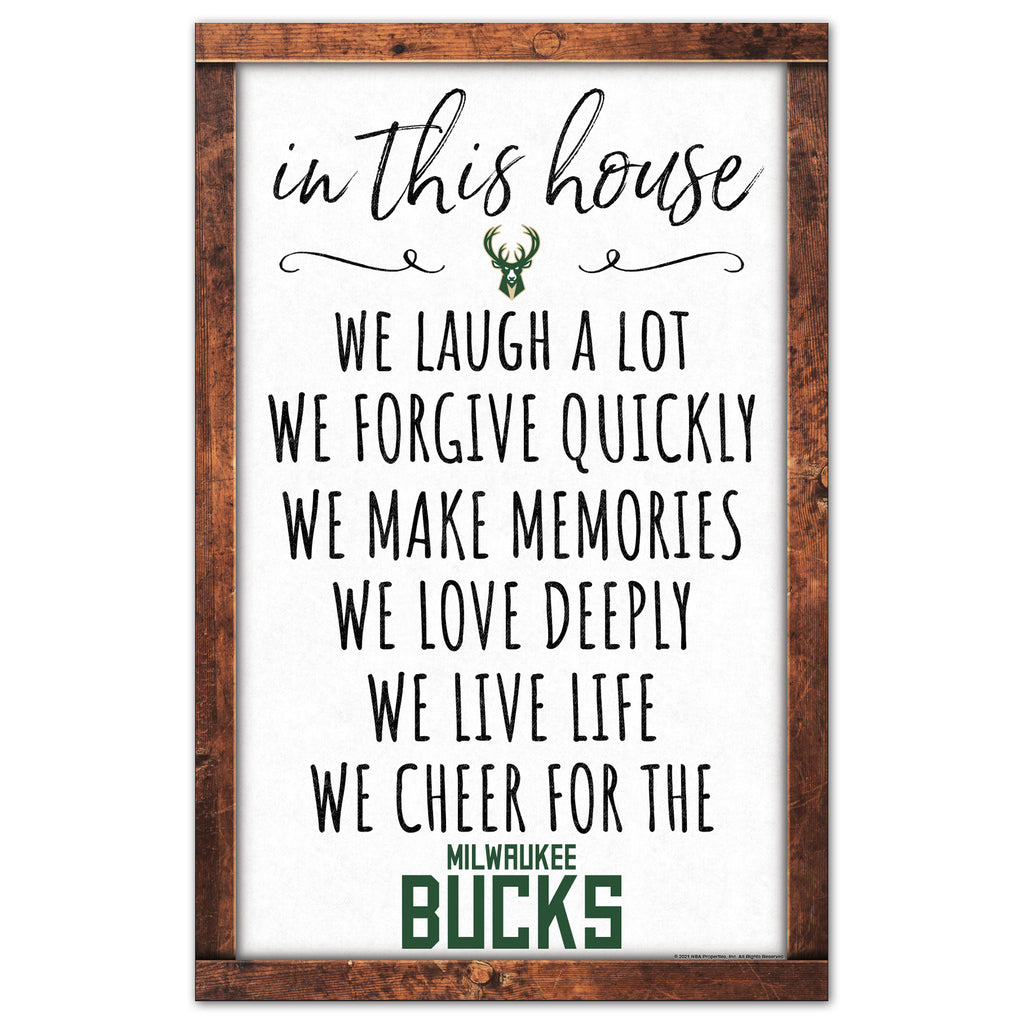 Milwaukee Bucks Sign 11x17 Wood In This House