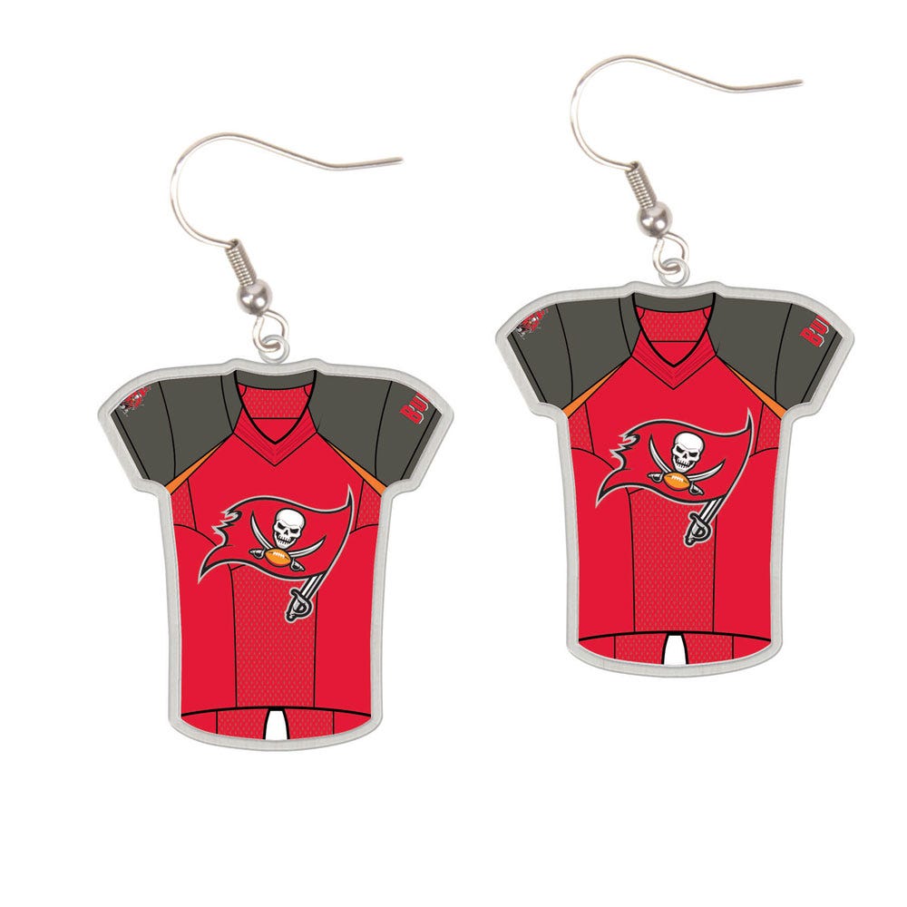 Tampa Bay Buccaneers Earrings Jersey Style Carded Special Order
