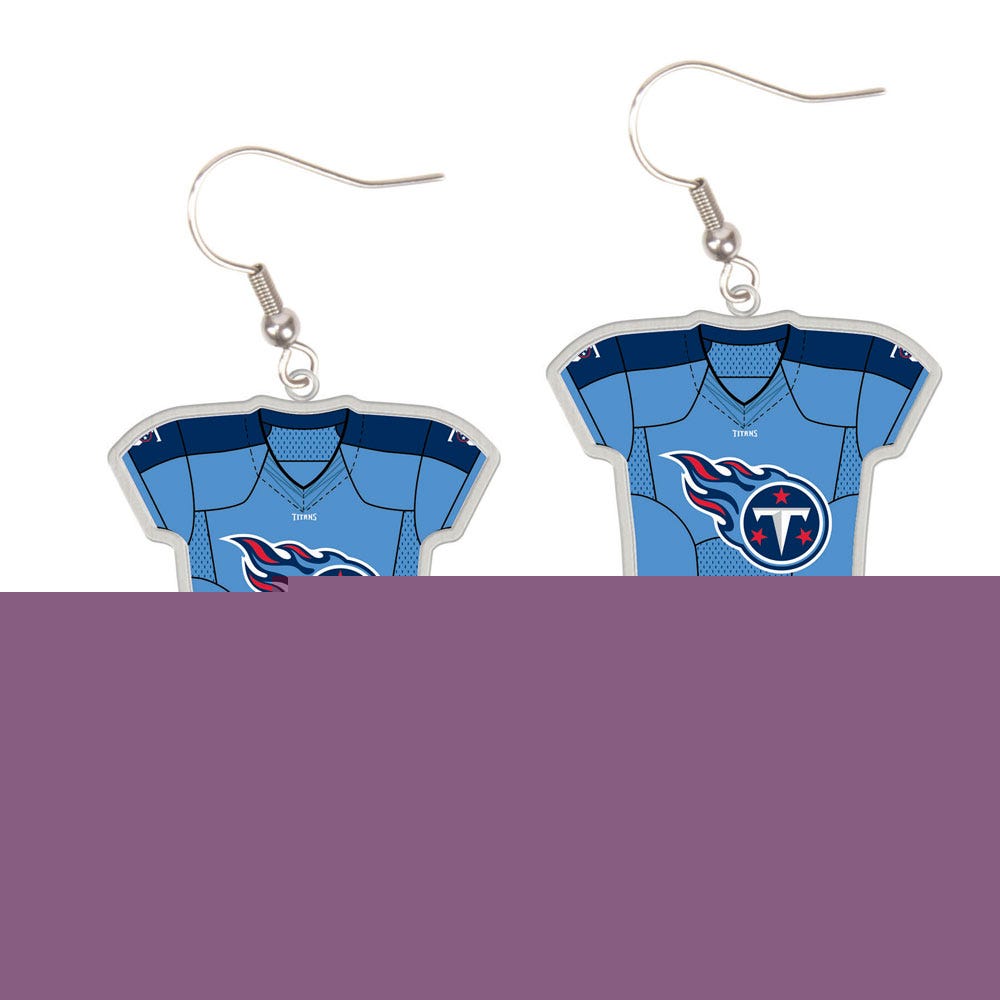 Tennessee Titans Earrings Jersey Style Carded Special Order