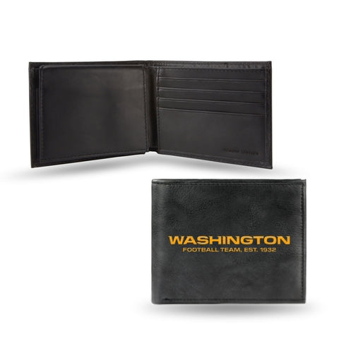 Washington Huskies Football Team Wallet Billfold Leather Embroidered Black