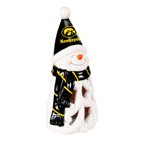 Iowa Hawkeyes Statue 8 Inch LED Snowman