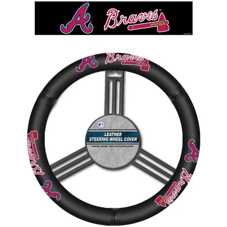 Atlanta Braves Steering Wheel Cover Leather CO