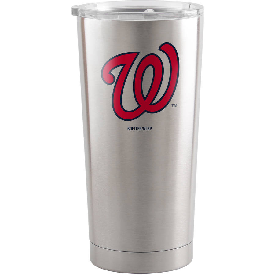 Washington Nationals Travel Tumbler 20oz Ultra Silver