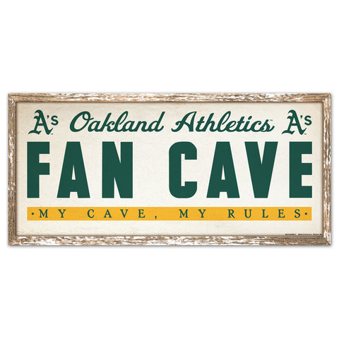 Oakland Athletics Sign 8x17 Wood Fan Cave