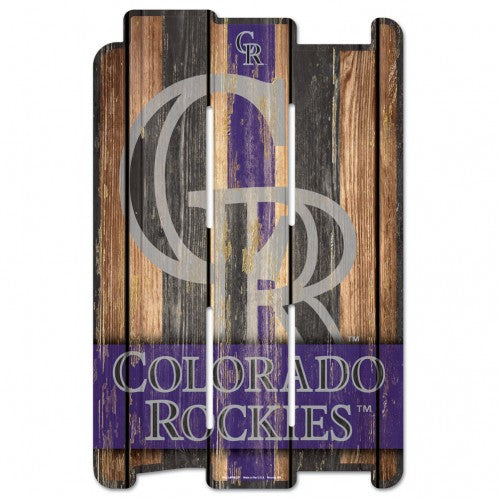 Colorado Rockies Sign 11x17 Wood Fence Style Special Order