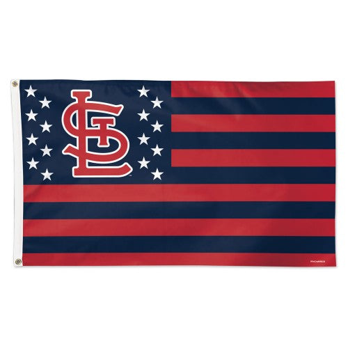 St. Louis Cardinals Flag 3x5 Deluxe Style Stars and Stripes Design