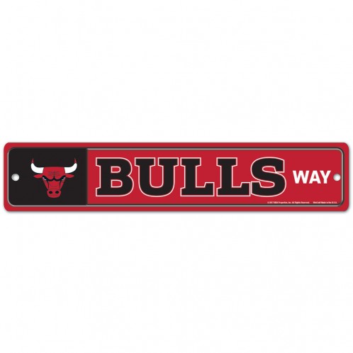 Chicago Bulls Sign 3.75x19 Plastic Street Style Special Order