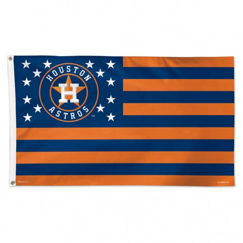 Houston Astros Flag 3x5 Deluxe Style Stars and Stripes Design