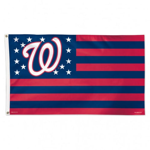 Washington Nationals Flag 3x5 Deluxe Style Stars and Stripes Design Special Order