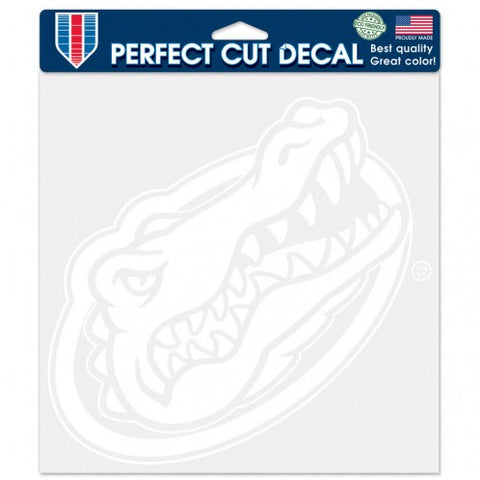 Florida Gators Decal 8x8 Perfect Cut White