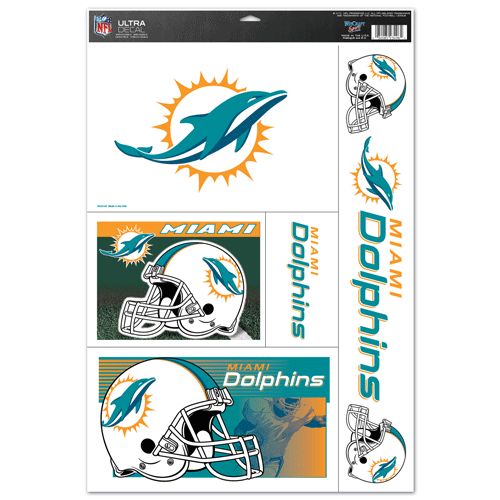 Miami Dolphins Decal 11x17 Ultra