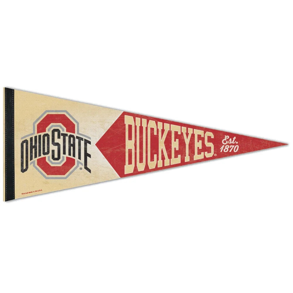 Ohio State Buckeyes Pennant 12x30 Premium Style Vintage Design Special Order