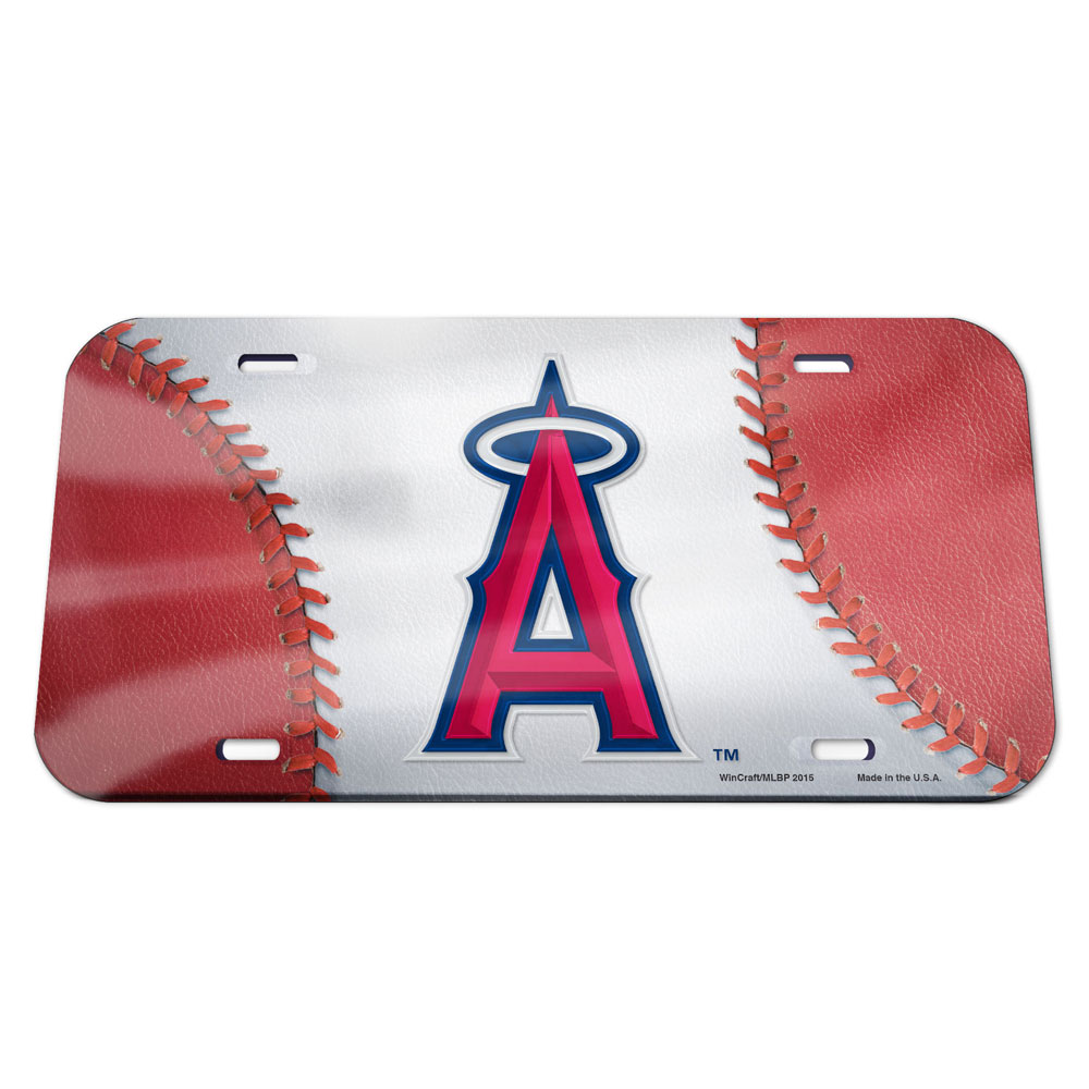 Los Angeles Angels License Plate Crystal Mirror Logo