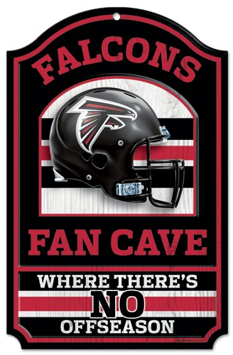 Atlanta Falcons Sign 11x17 Wood Fan Cave Design