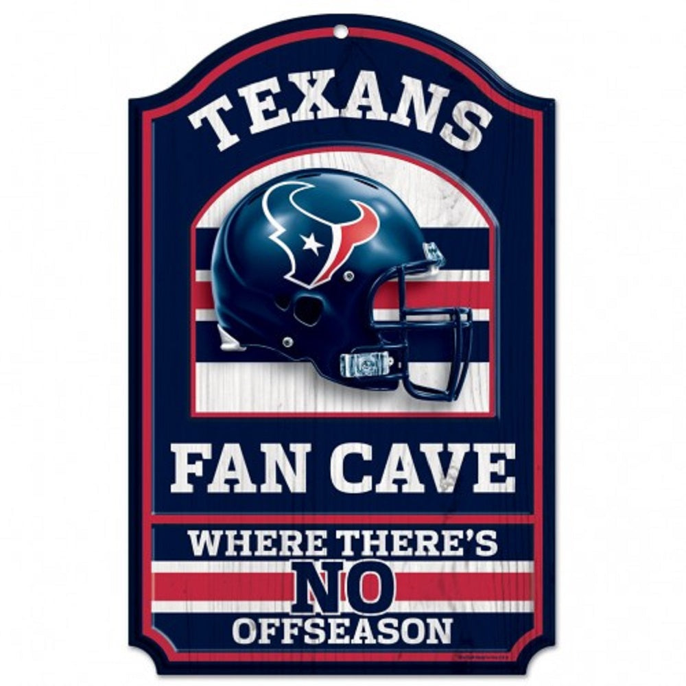 Houston Texans Sign 11x17 Wood Fan Cave Design