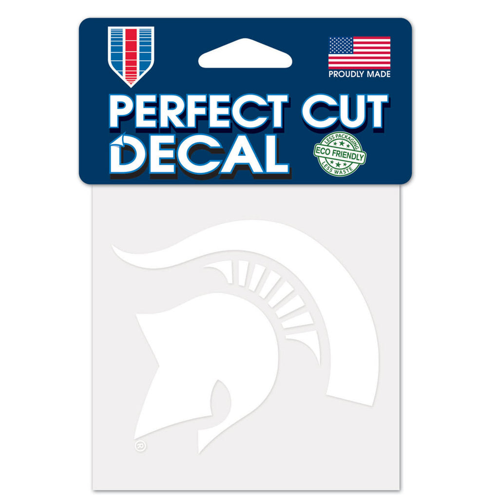 Michigan State Spartans Decal 4x4 Perfect Cut White