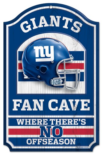 New York Giants Sign 11x17 Wood Fan Cave Design