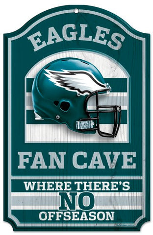 Philadelphia Eagles Sign 11x17 Wood Fan Cave Design