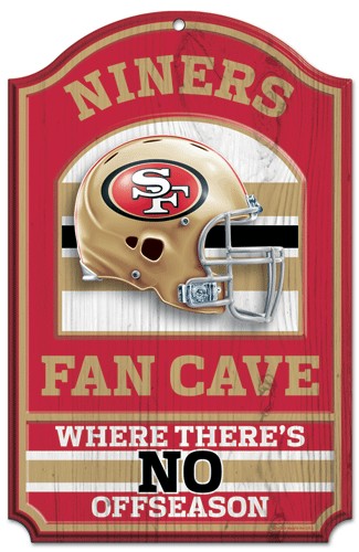 San Francisco 49ers Sign 11x17 Wood Fan Cave Design